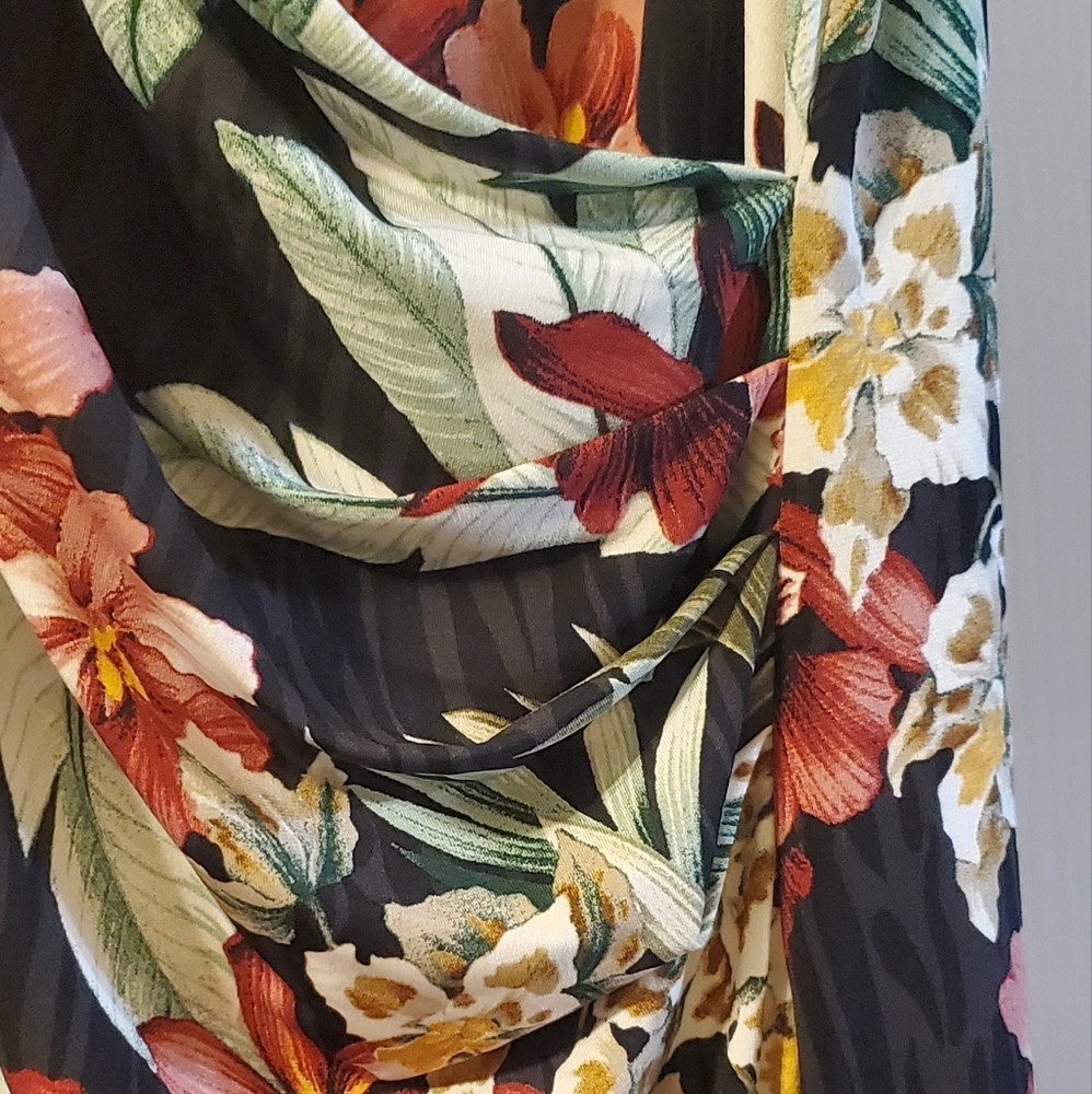 Tommy Bahama Oceanic Orchid Floral Sleeveless Maxi Dress Sz S Black, Red. NWOT - Picture 15 of 15